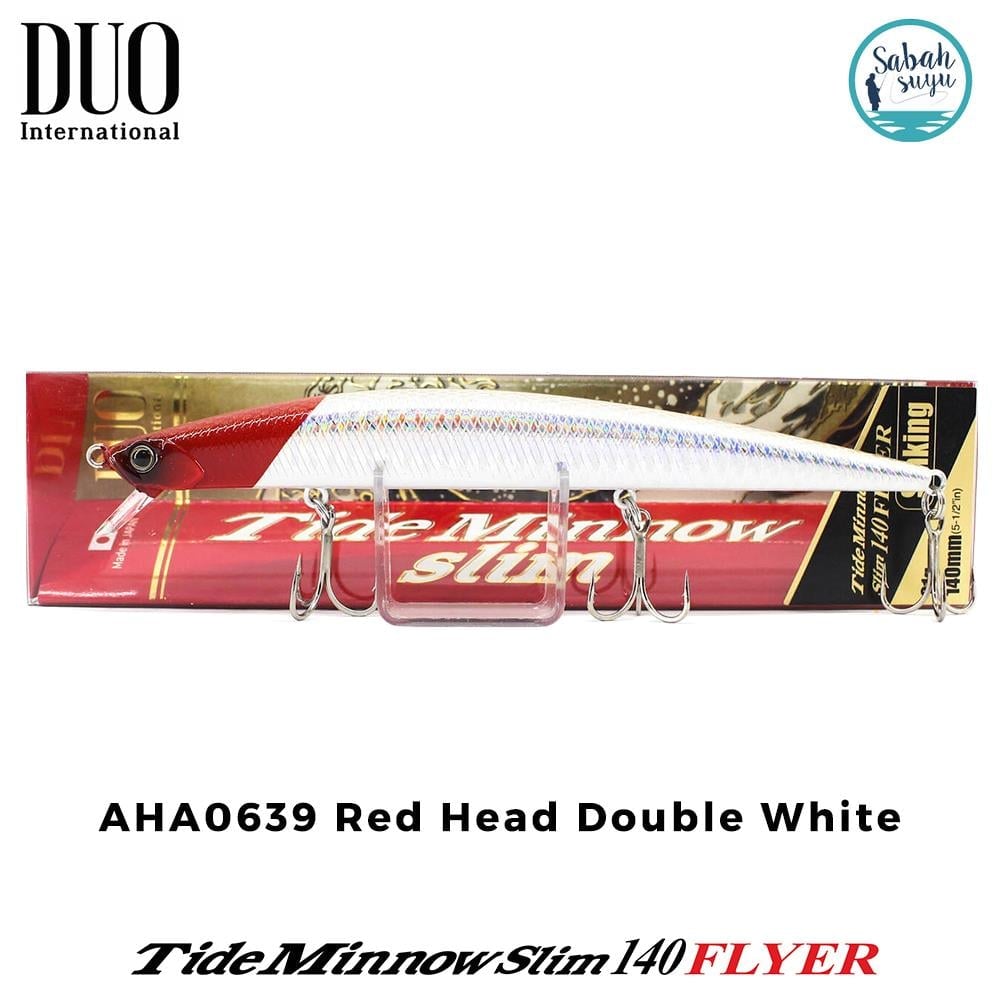Duo Tide Minnow Slim 140 FLYER AHA0639 Red Head Double White