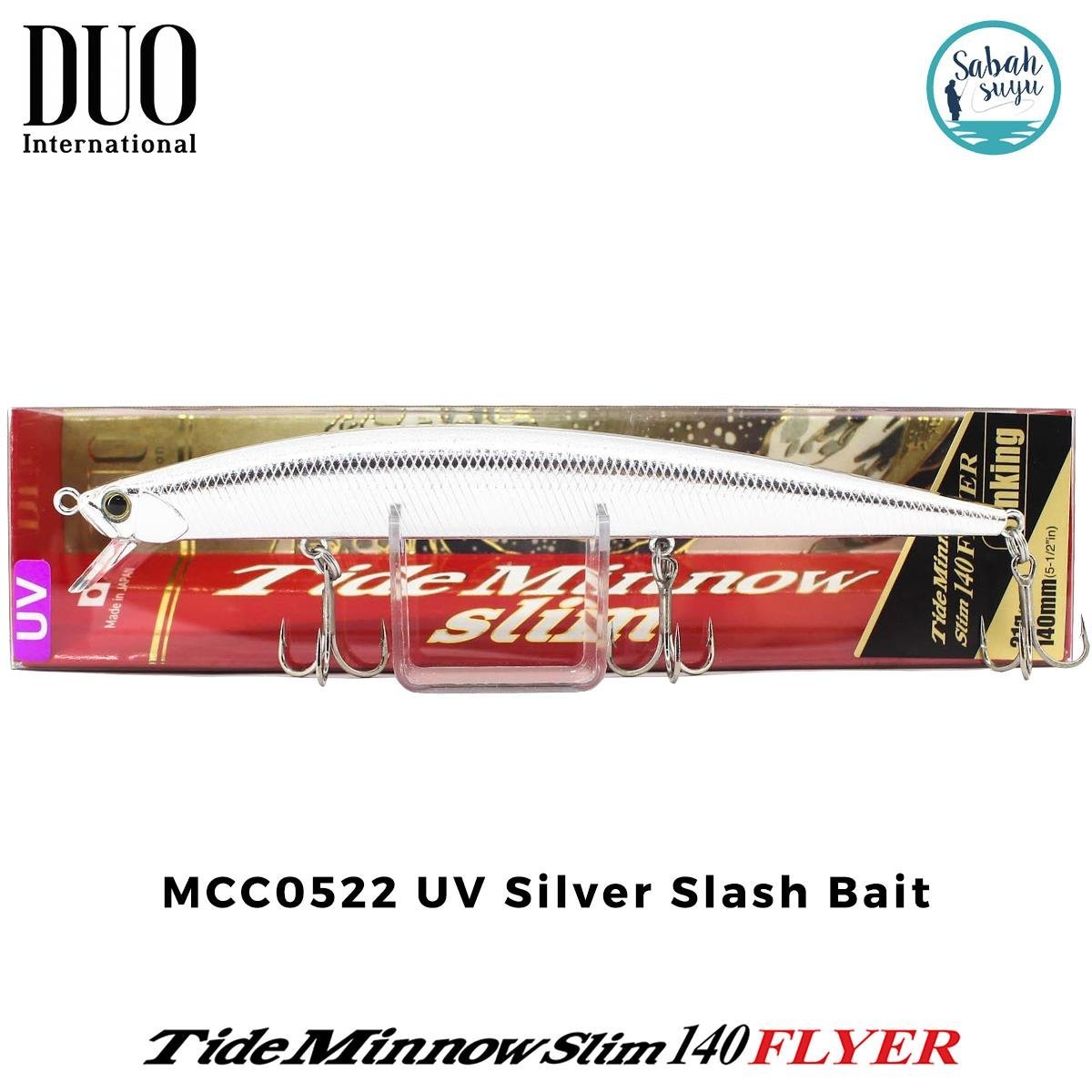 Duo Tide Minnow Slim 140 FLYER MCC0522 UV Silver Slash Bait