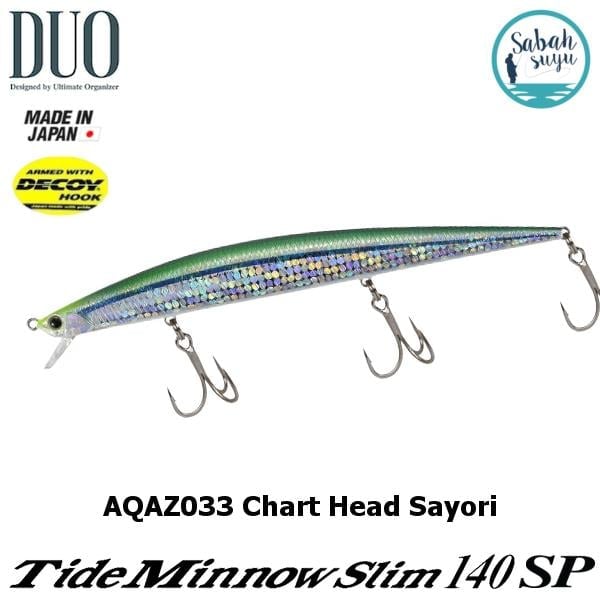 Duo Tide Minnow Slim 140SP AQAZ033 Chart Head Sayori