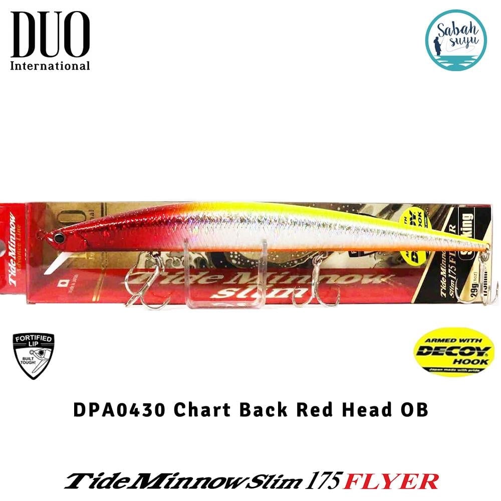 Duo Tide Minnow Slim 175 FLYER DPA0430 Chart Back Red Head OB