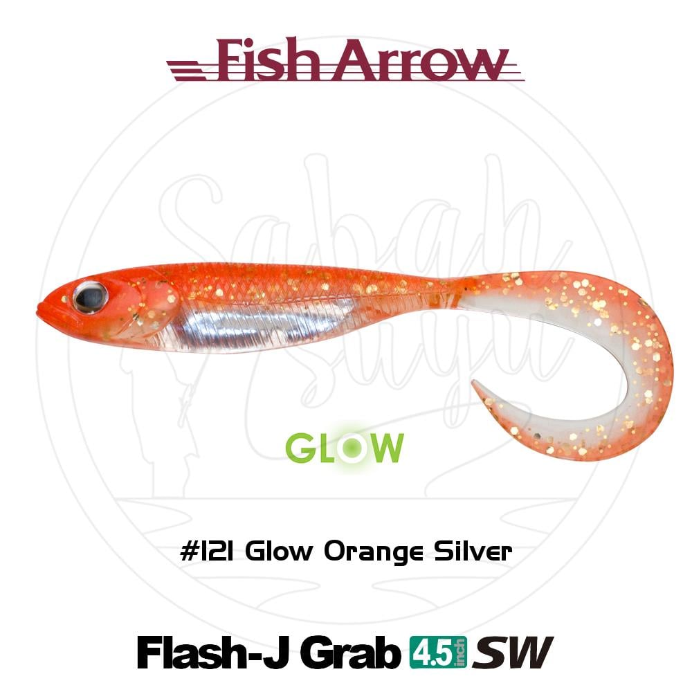 Fish Arrow Flash J Grab 11.5cm SW #121 Glow Orange Silver Sahte Balık