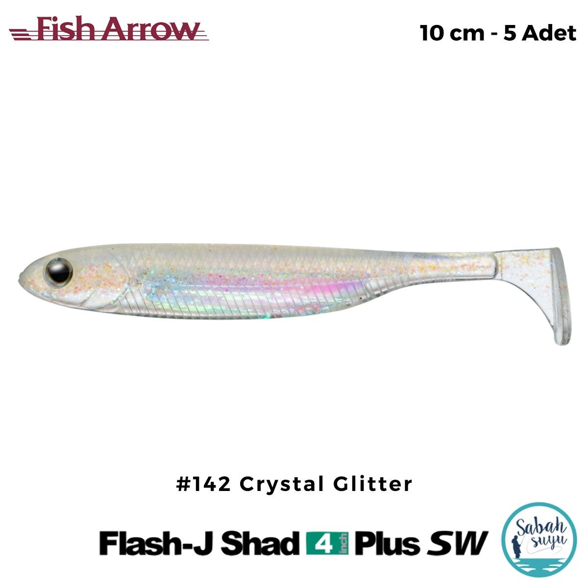 Fish Arrow Flash J Shad Plus SW 10cm (4'') #142 Crystal Glitter Silikon Balık (5 Adet)