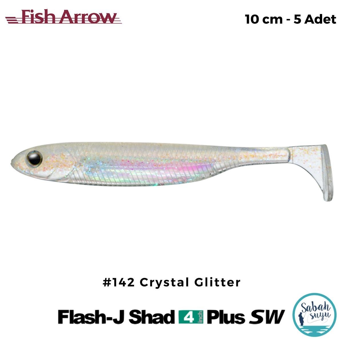 Fish Arrow Flash J Shad Plus SW 10cm (4'') #142 Crystal Glitter Silikon Balık (5 Adet)