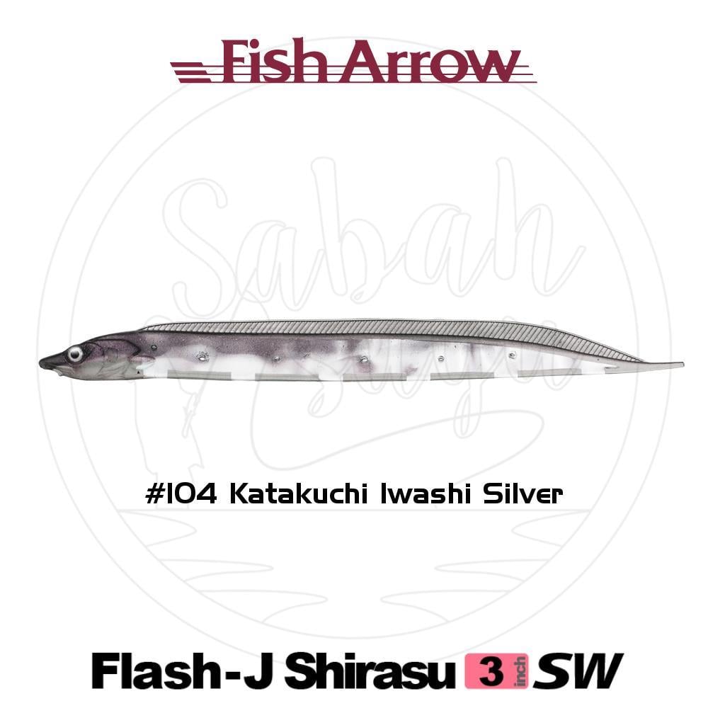 Fish Arrow Flash J Shirasu 7.5cm SW #104 Katakuchi Iwashi Silver Sahte Balık