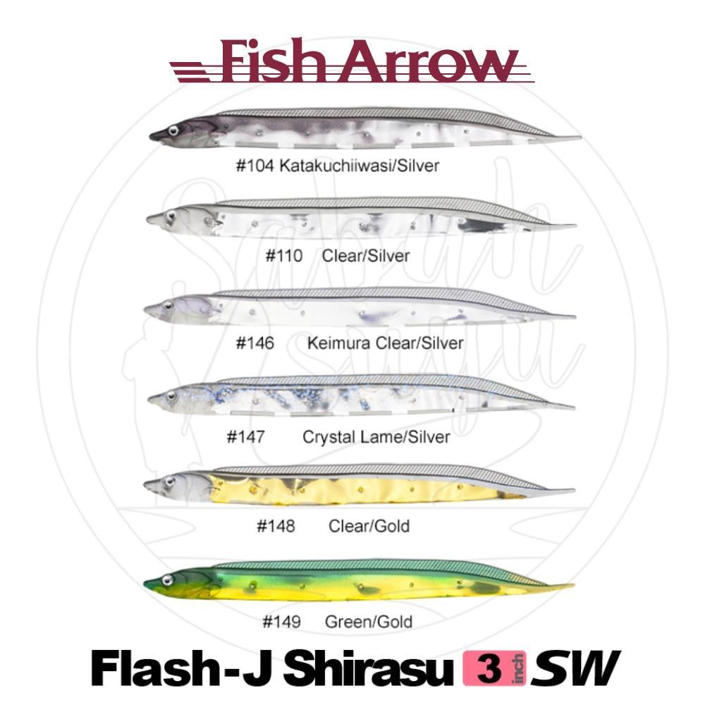 Fish Arrow Flash J Shirasu 7.5cm SW #104 Katakuchi Iwashi Silver Sahte Balık