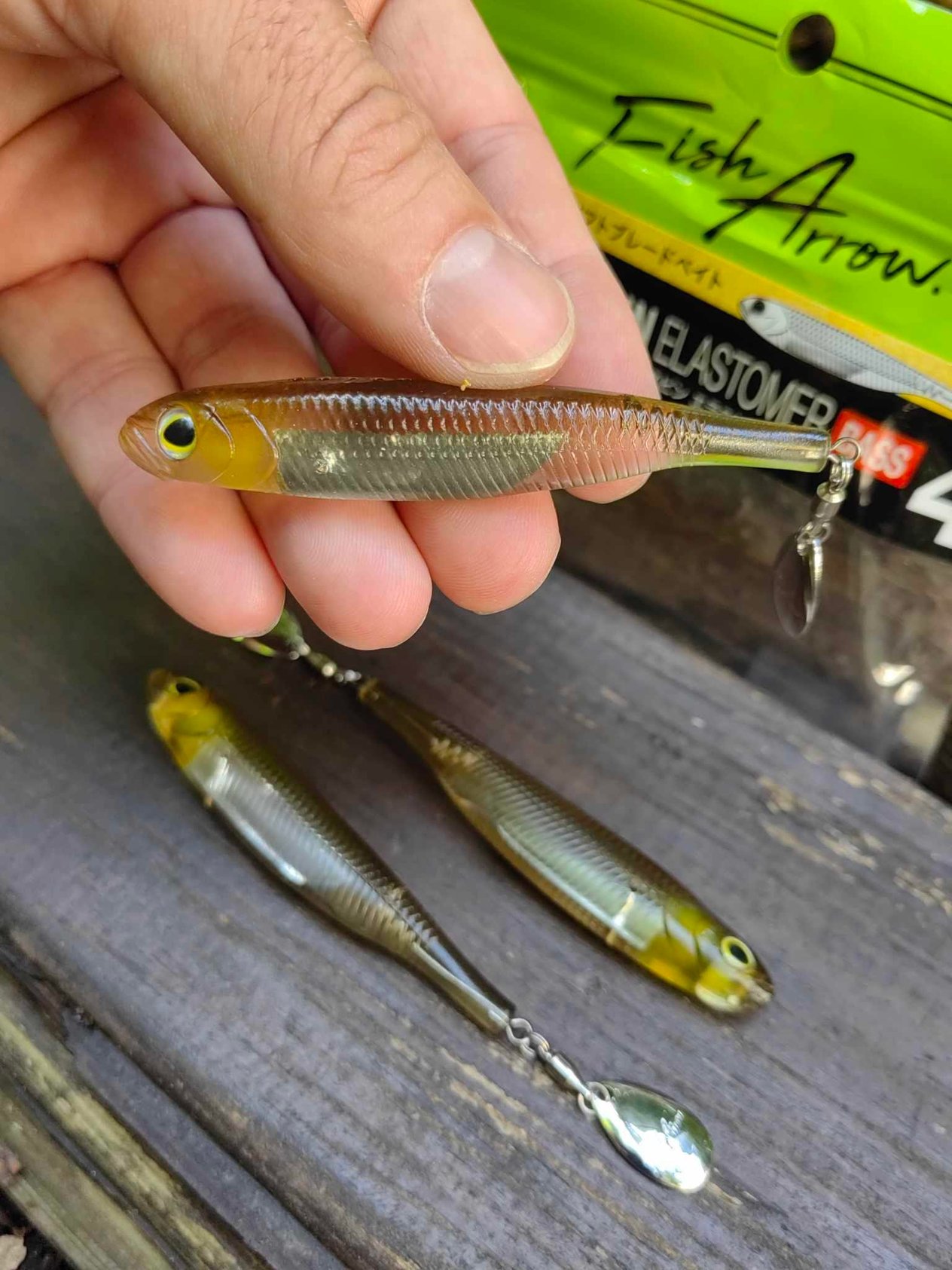 Fish Arrow Flash J Spin Elastomer 10cm (4'') #01 Smelt Silver Silikon Balık (3 Adet)