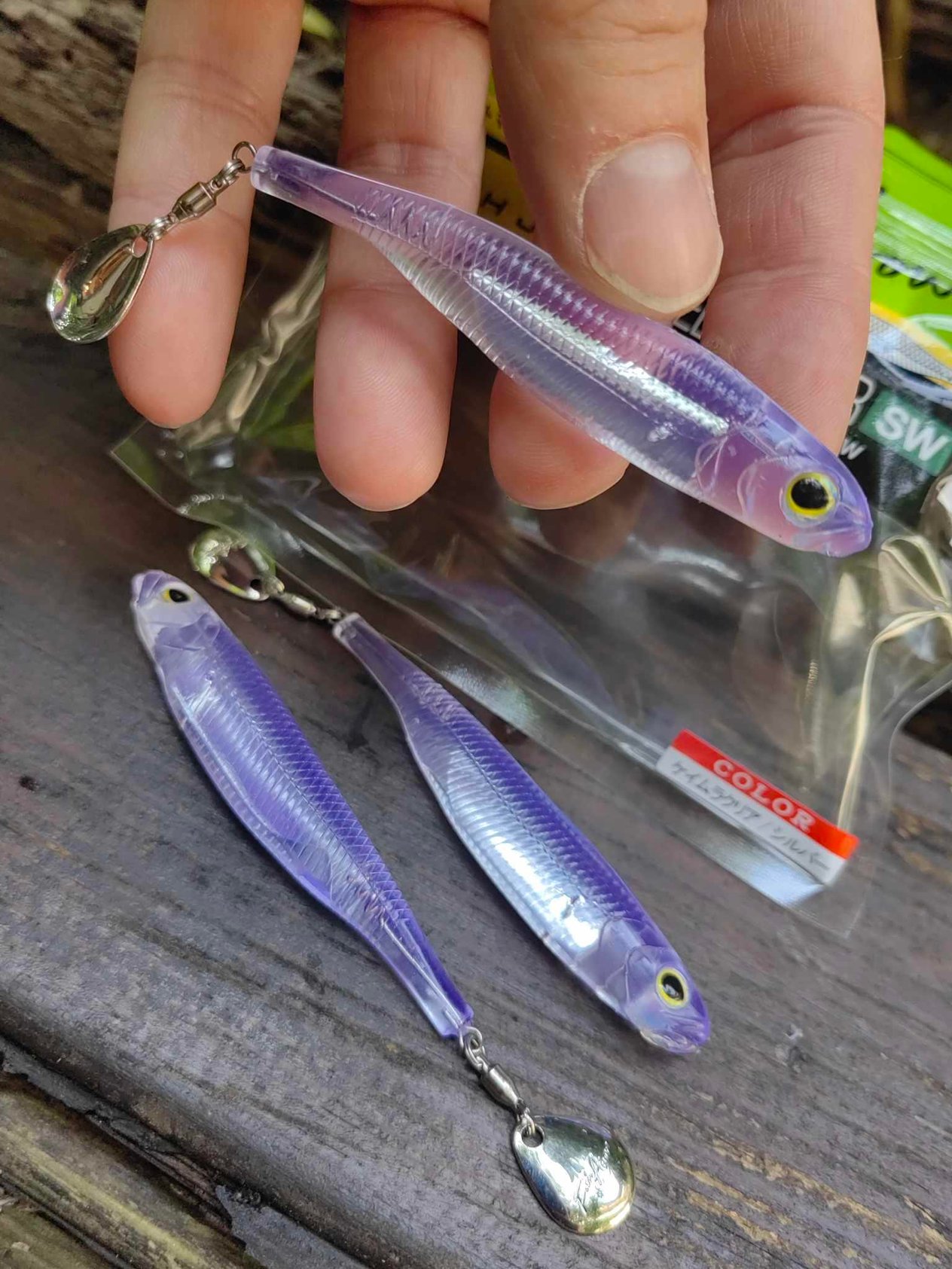 Fish Arrow Flash J Spin Elastomer 10cm (4'') #03 Lake Smelt Silver Silikon Balık (3 Adet)