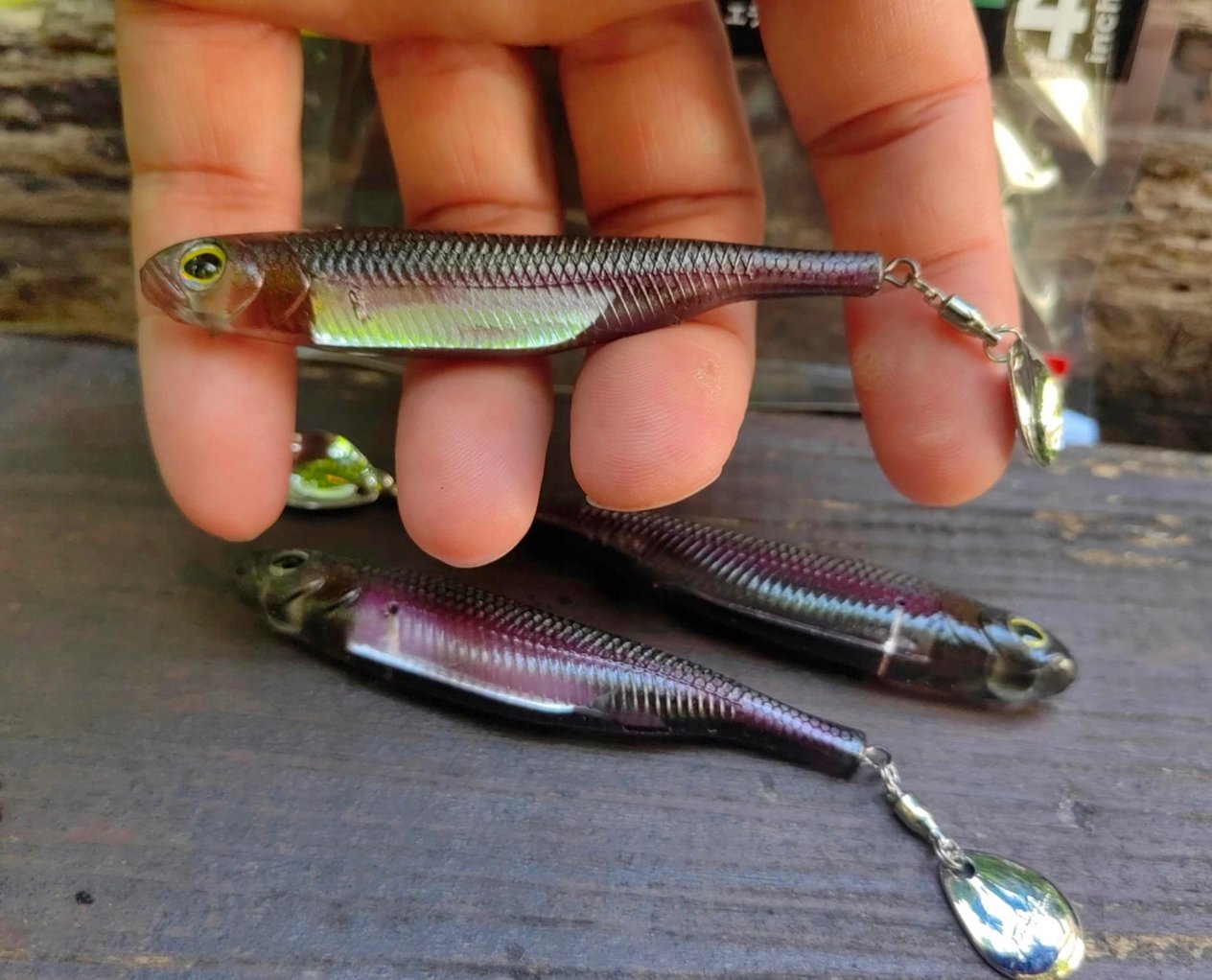 Fish Arrow Flash J Spin Elastomer SW 10cm (4'') #104 Anchovy Silver Silikon Balık (3 Adet)