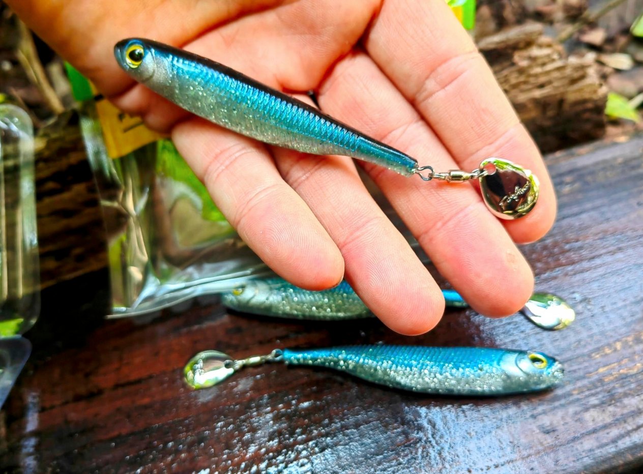 Fish Arrow Flash J Spin Elastomer SW 10cm (4'') #101 Sardine Silver Silikon Balık (3 Adet)