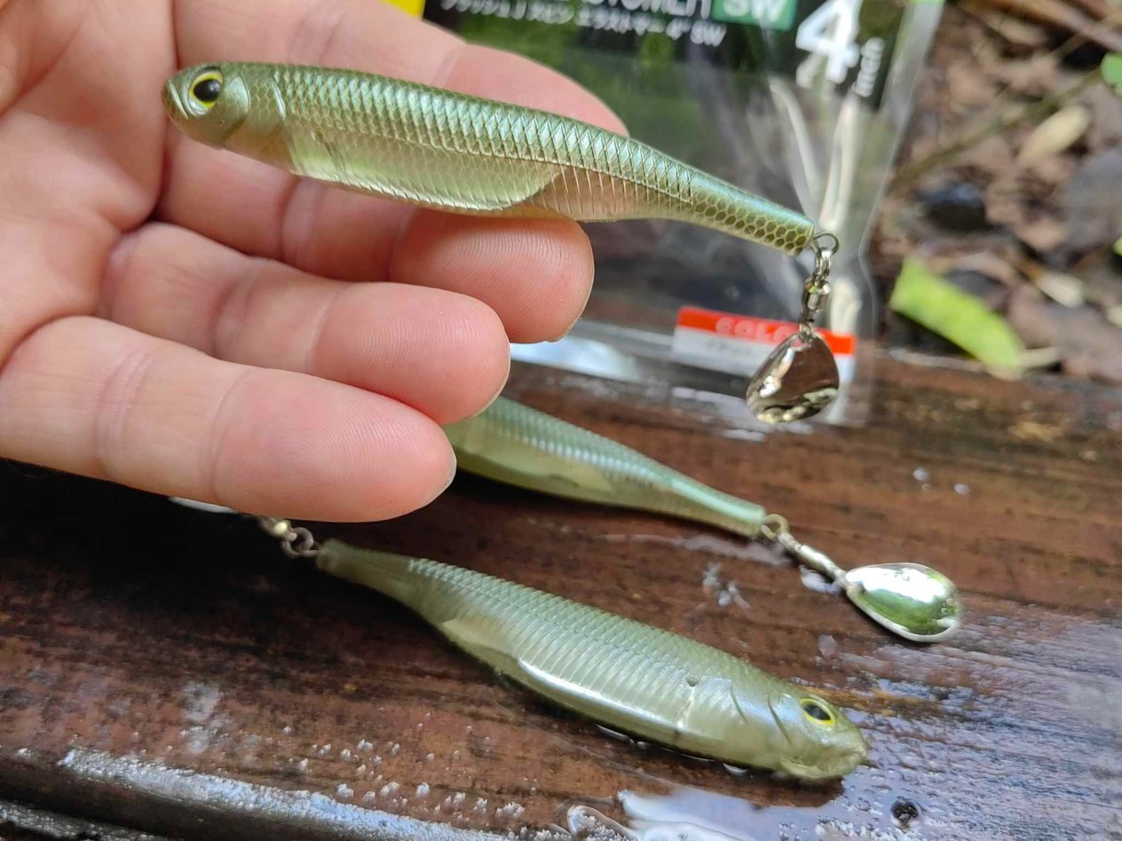 Fish Arrow Flash J Spin Elastomer SW 10cm (4'') #105 Inakko Silver Silikon Balık (3 Adet)