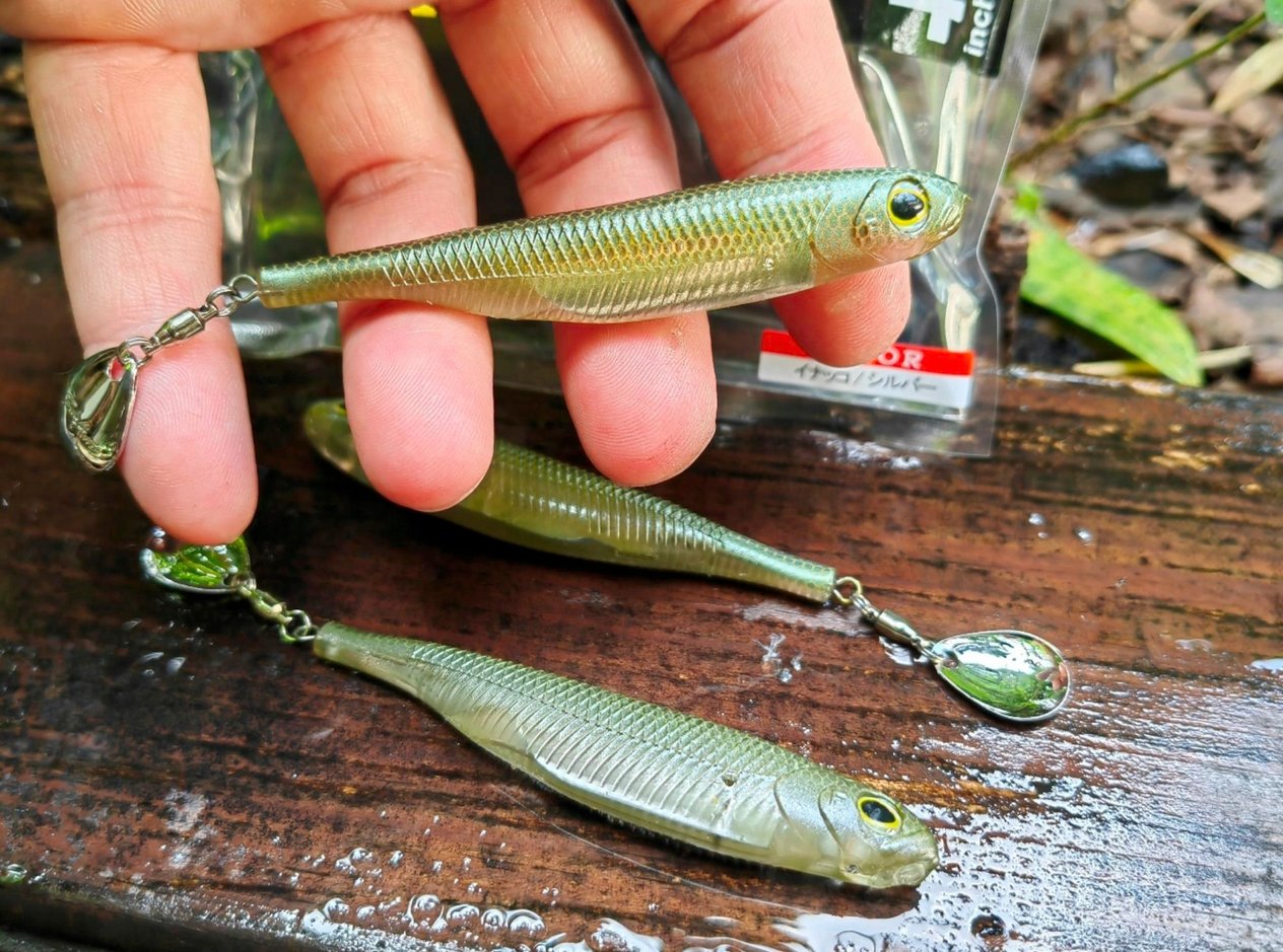 Fish Arrow Flash J Spin Elastomer SW 10cm (4'') #105 Inakko Silver Silikon Balık (3 Adet)