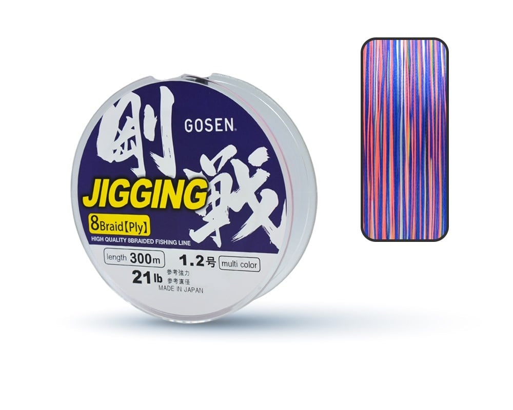 Gosen Jigging 8X İp Misina 300m Multi PE 1.2 0.19mm 21lb/9.5kg