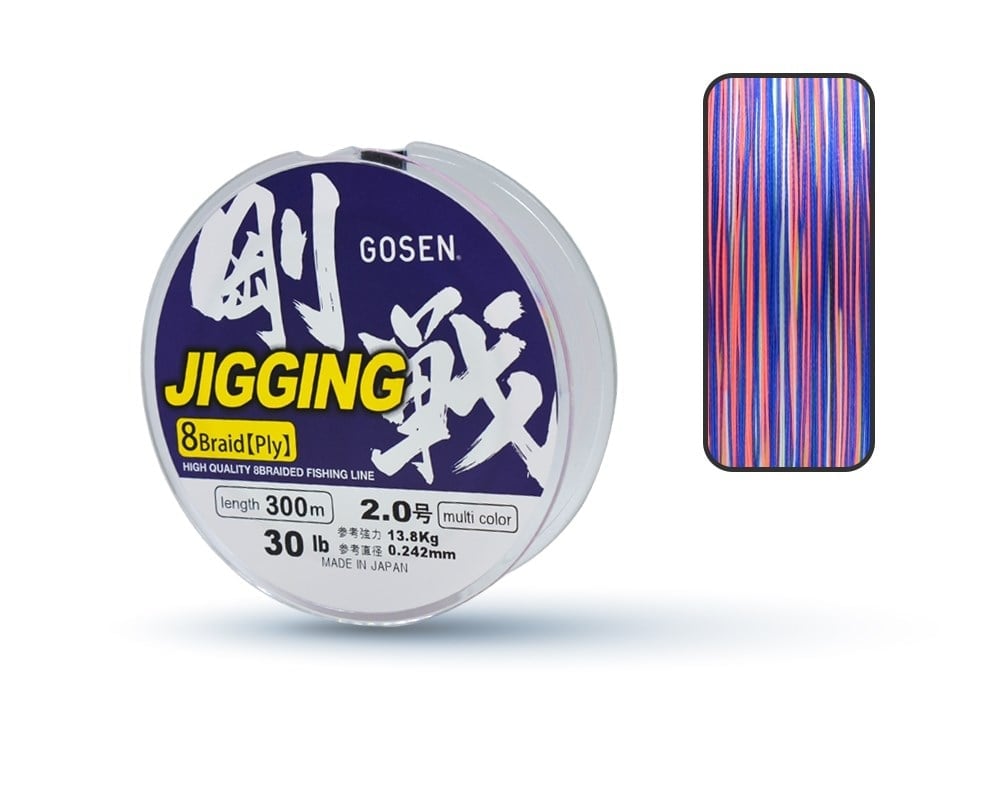 Gosen Jigging 8X İp Misina 300m Multi PE 2.0 0.24mm 30lb/14kg