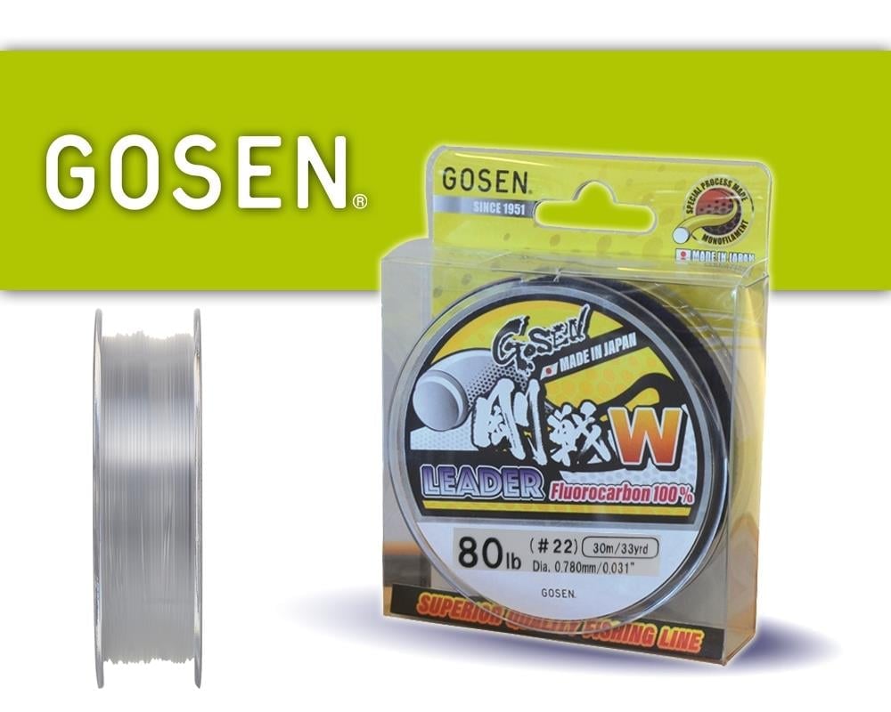 Gosen W Leader %100 F.C Şok Lider Misina 30m 0.78mm 80lb/36.3kg