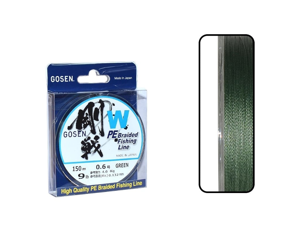 Gosen W4 İp Misina 150m Yeşil PE 0.6 0.13mm 9lb/4kg