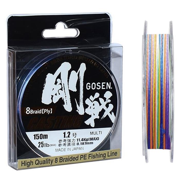 Gosen W8 Cast İp Misina 150m Multi PE 1.2 0.19mm 25lb/11.4kg