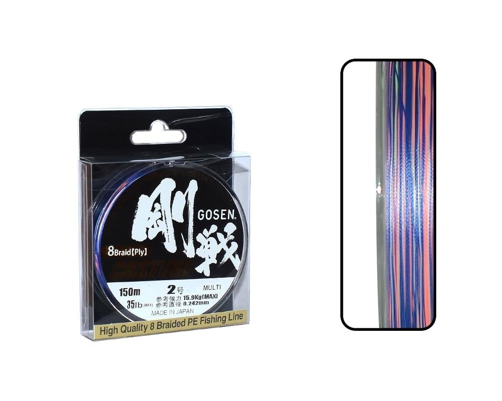 Gosen W8 Cast İp Misina 150m Multi PE 2.0 0.24mm 35lb/16kg