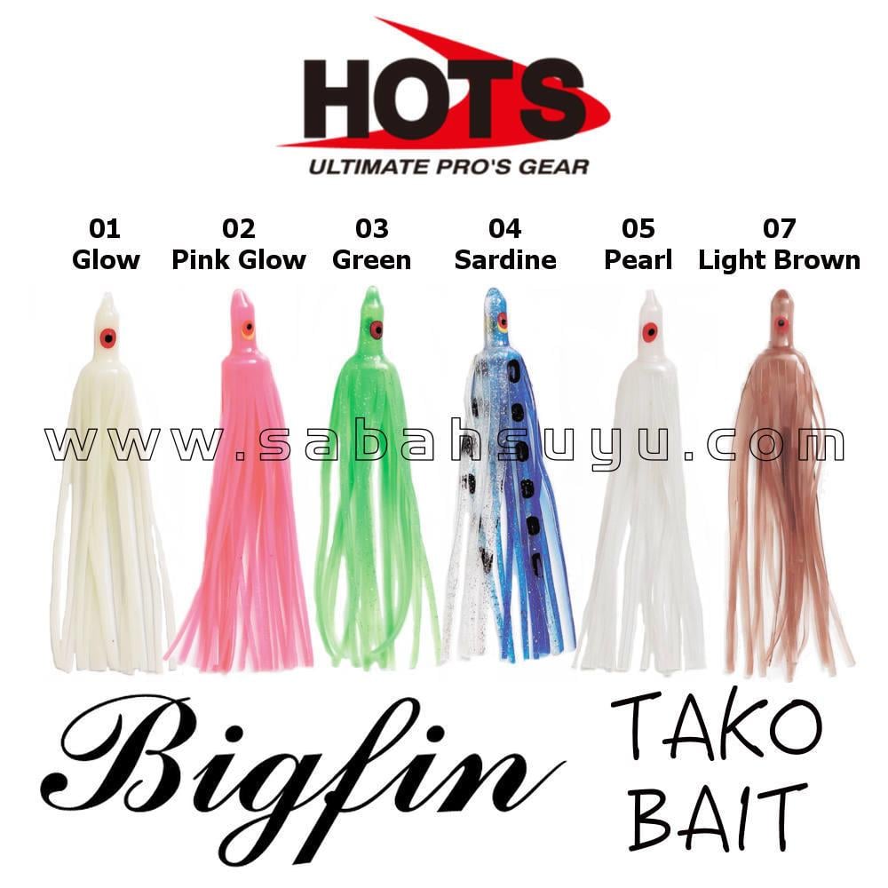 Hots Big Fin Taco Bait Silikon Ahtapot 01 Glow