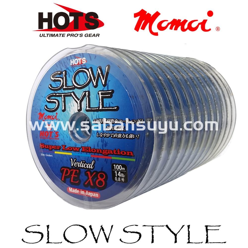 Hot's & Momoi Slow Style 8X İp Misina PE 1.0 0.16mm 18lb 100mt