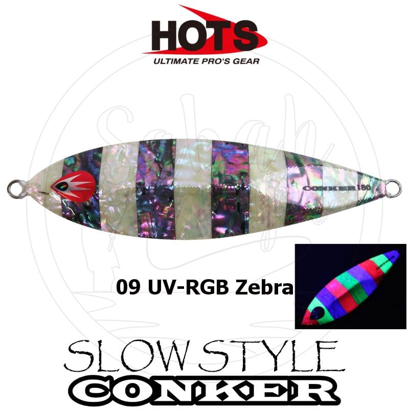 Hots Slow Style Conker Jig 180 gr 09 UV RGB Zebra