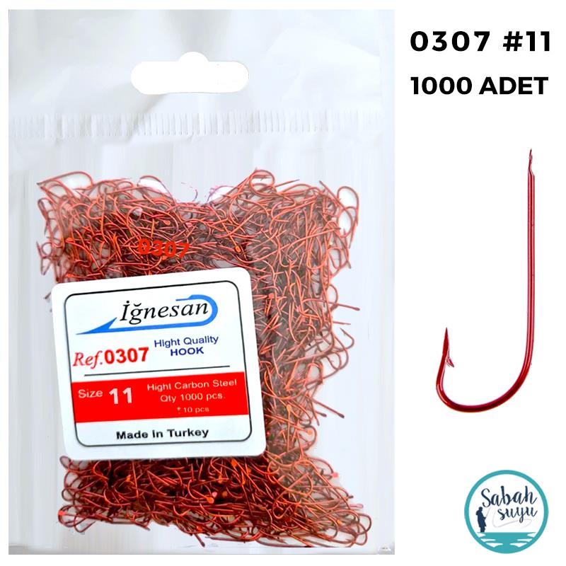 İğnesan 0307 Çapraz Çapari İğnesi #11 Kırmızı (1000 Adet)