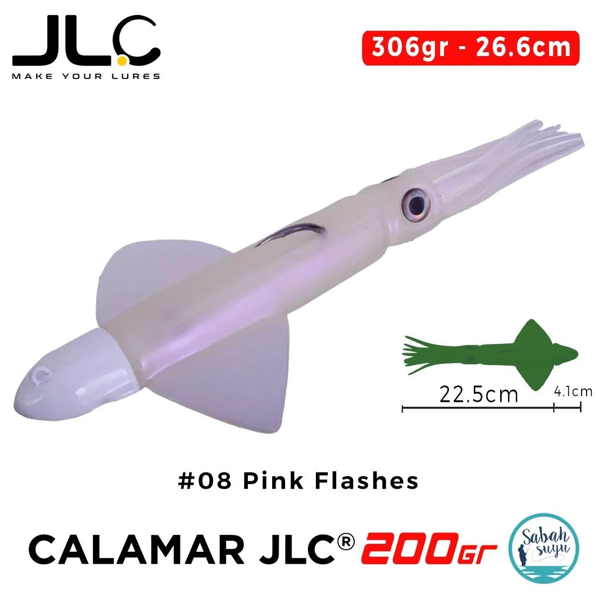 JLC Calamar 200 Set 26.6cm 306gr #08 Pink Flashes Silikon Kalamar