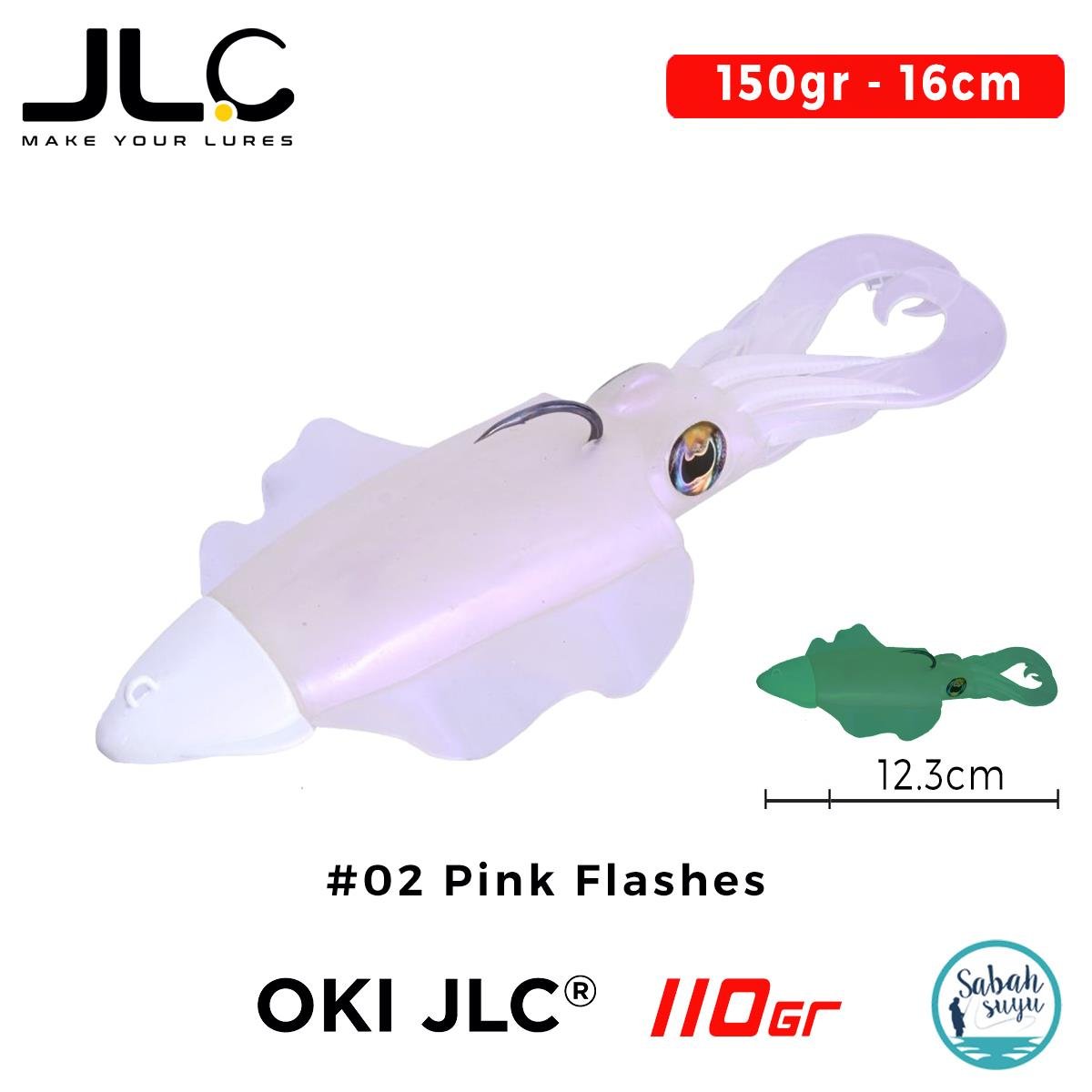 JLC Oki 110 Set 150gr 16cm #02 Pink Flashes Silikon Sübye