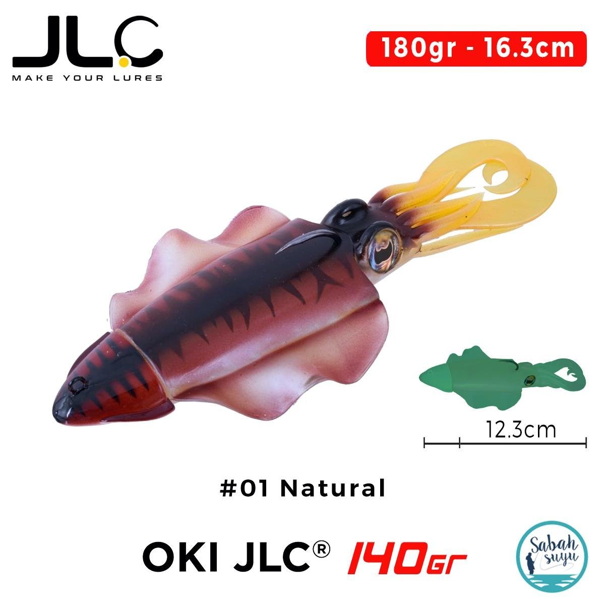 JLC Oki 140 Set 180gr 16.3cm #01 Natural Silikon Sübye