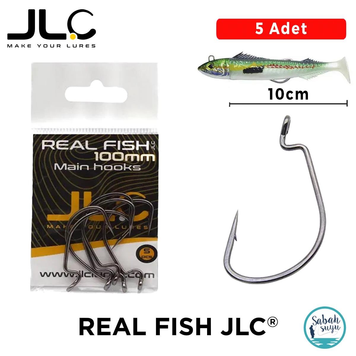 JLC Real Fish 10cm Offset Kafa İğnesi (5 Adet)