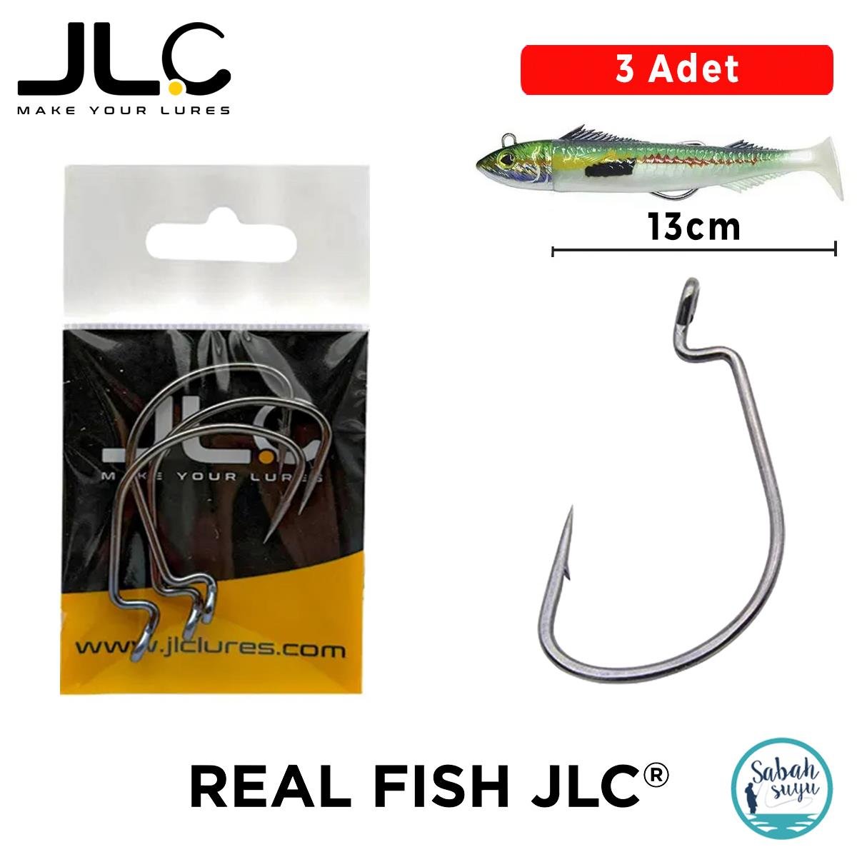 JLC Real Fish 13cm / Denton Offset Kafa İğnesi (3 Adet)