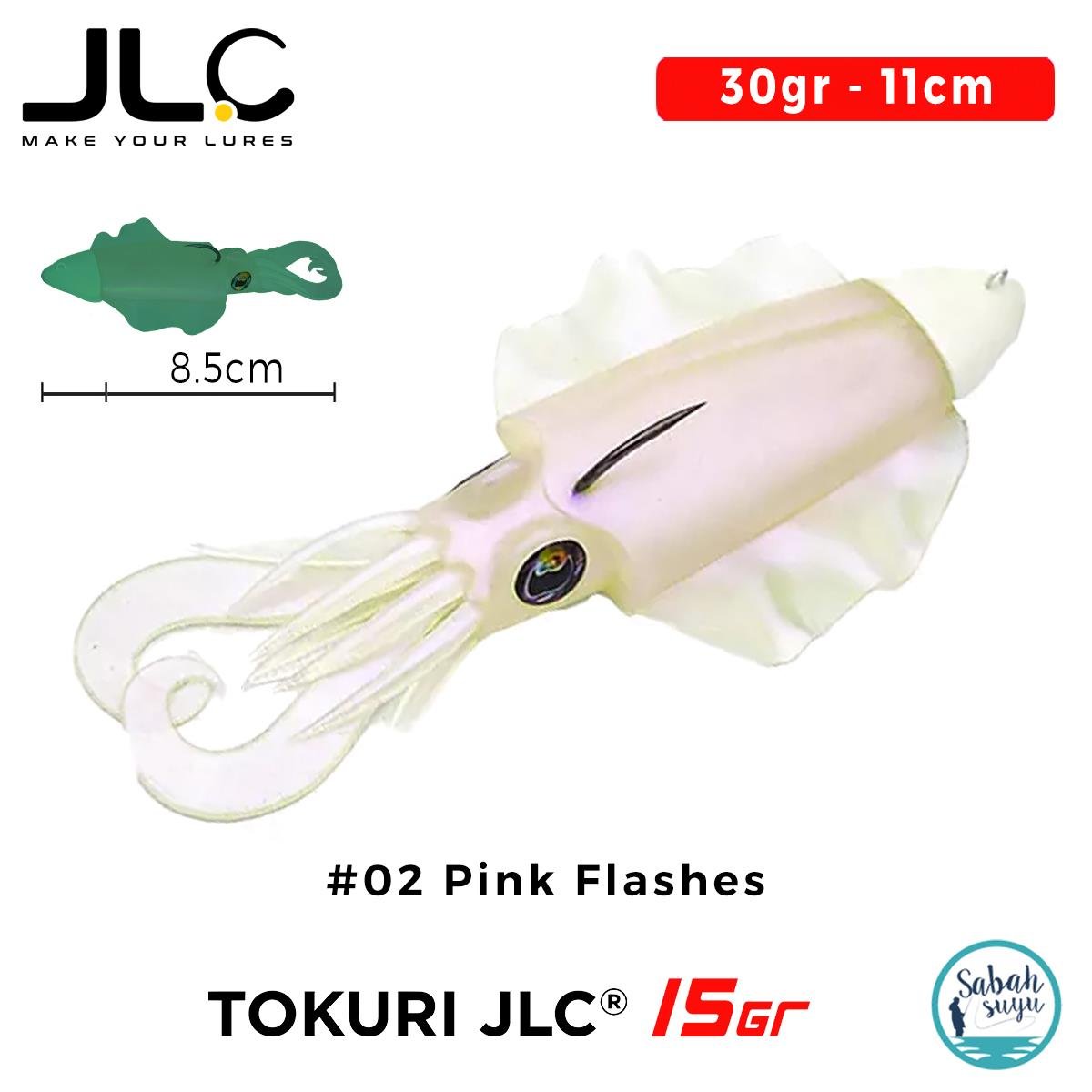 JLC Tokuri 15 Set 30gr 11cm #02 Pink Flashes Silikon Sübye