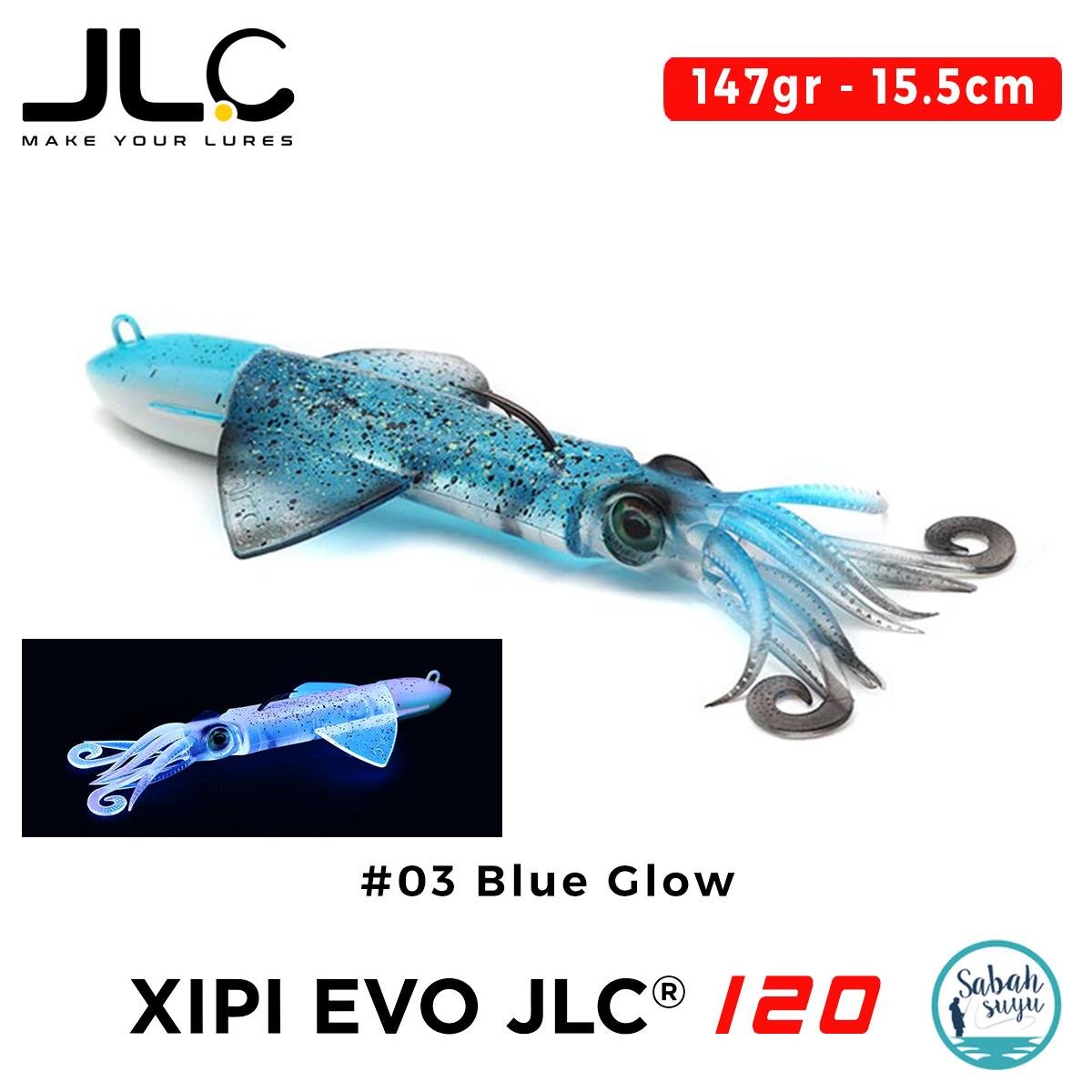 JLC Xipi Evo 120 Set 147gr 15.5cm #03 Blue Glow Silikon Kalamar