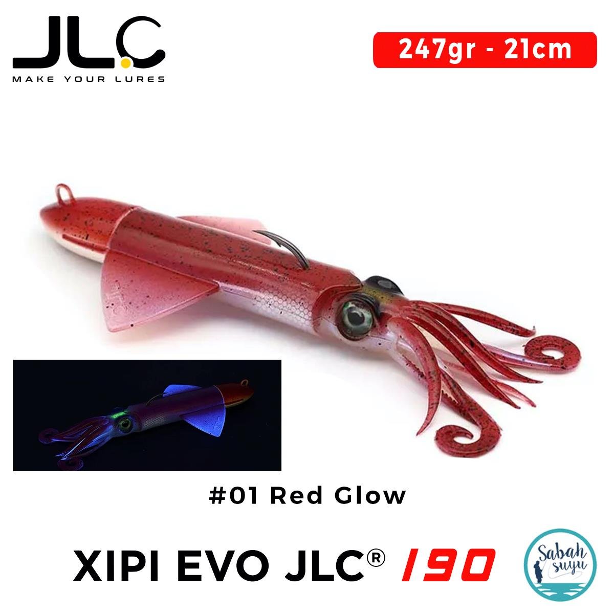 JLC Xipi Evo 190 Set 247gr 21cm #01 Red Glow Silikon Kalamar