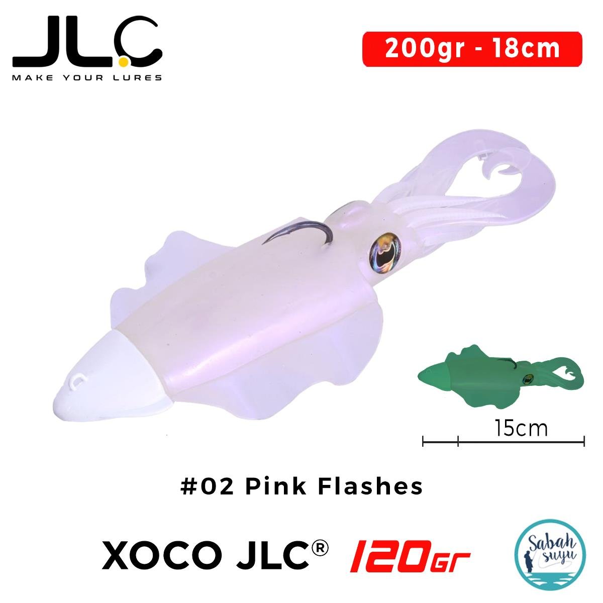JLC Xoco 120 Set 200gr 18cm #02 Pink Flashes Silikon Sübye