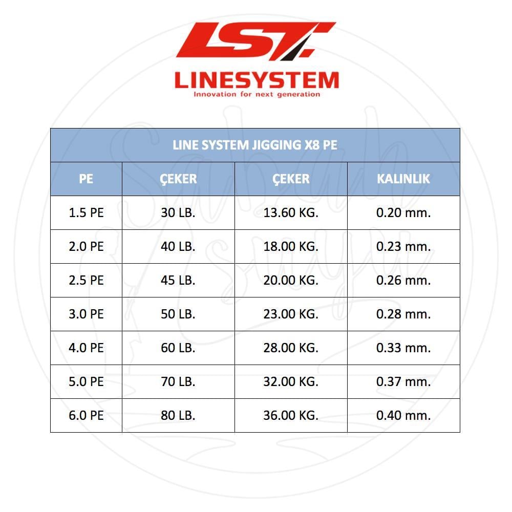 Linesystem Jigging X8 İp Misina PE 2.5 0.26mm 45lb 600mt