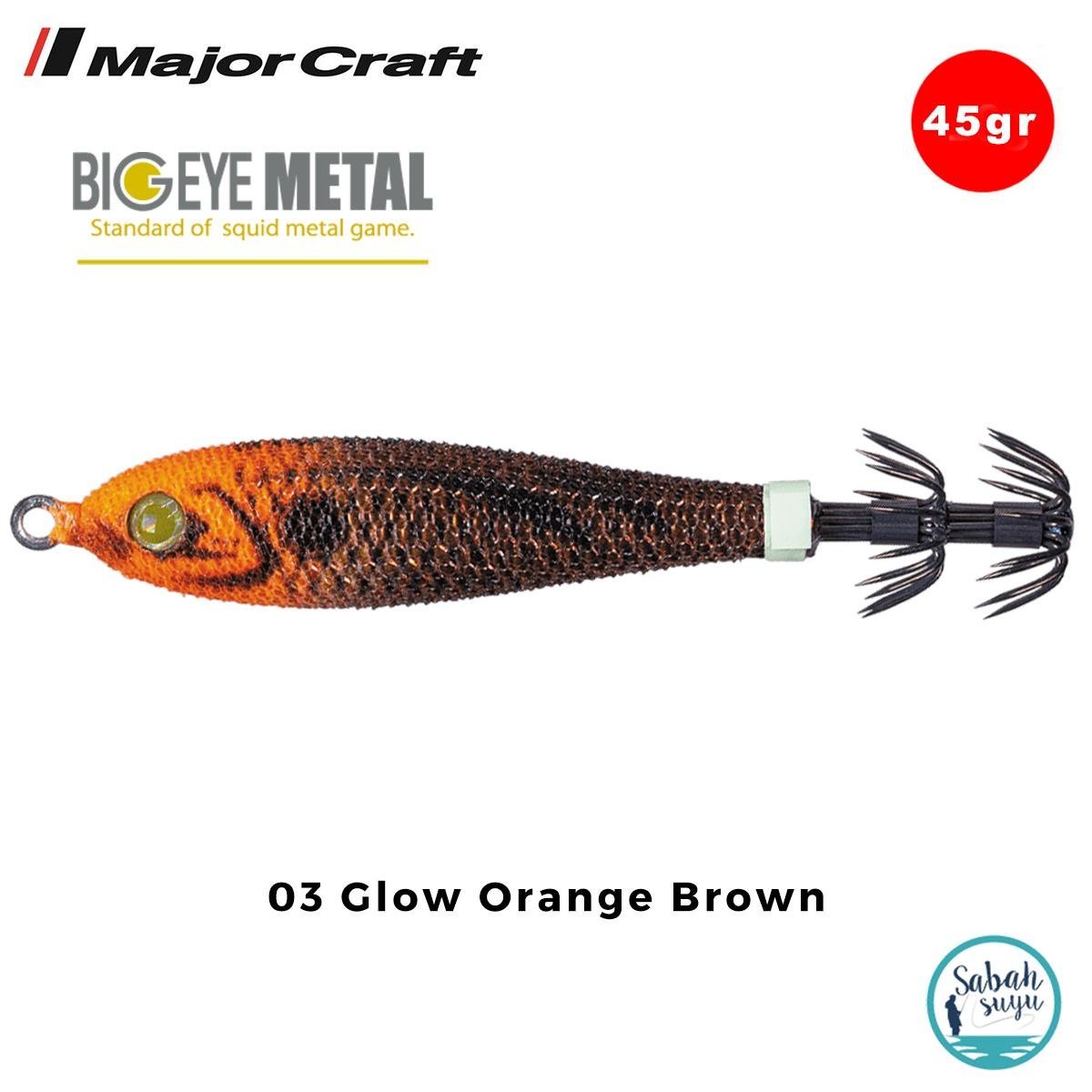 Major Craft Big Eye Metal Kalamar Zokası 45gr BEM-12 #03 Glow Orange Brown