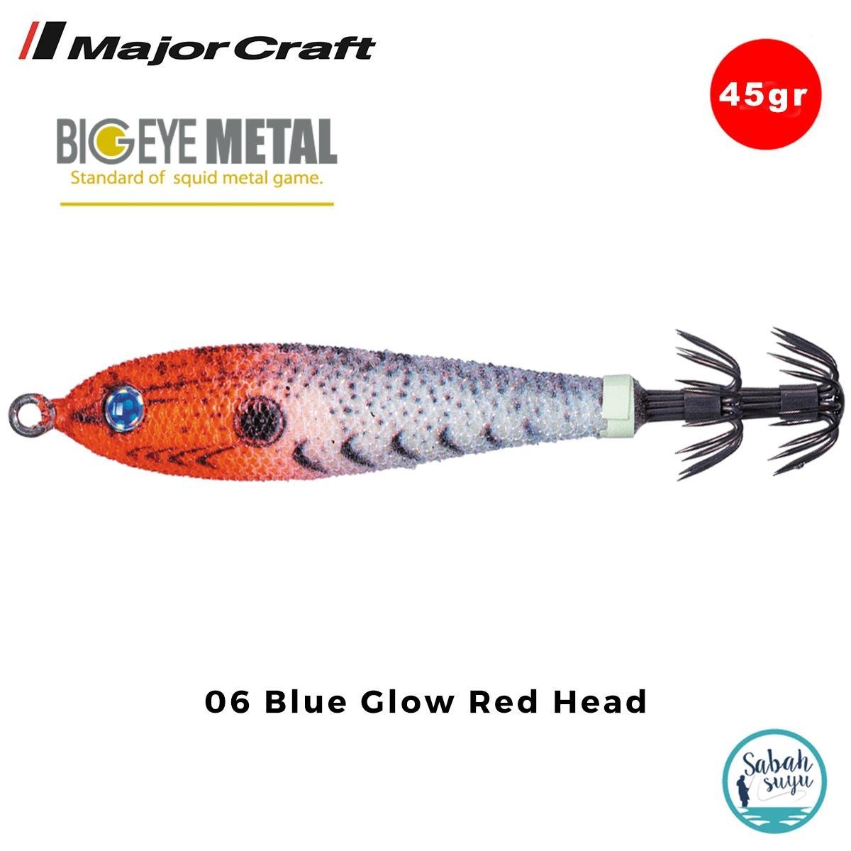 Major Craft Big Eye Metal Kalamar Zokası 45gr BEM-12 #06 Blue Glow Red Head