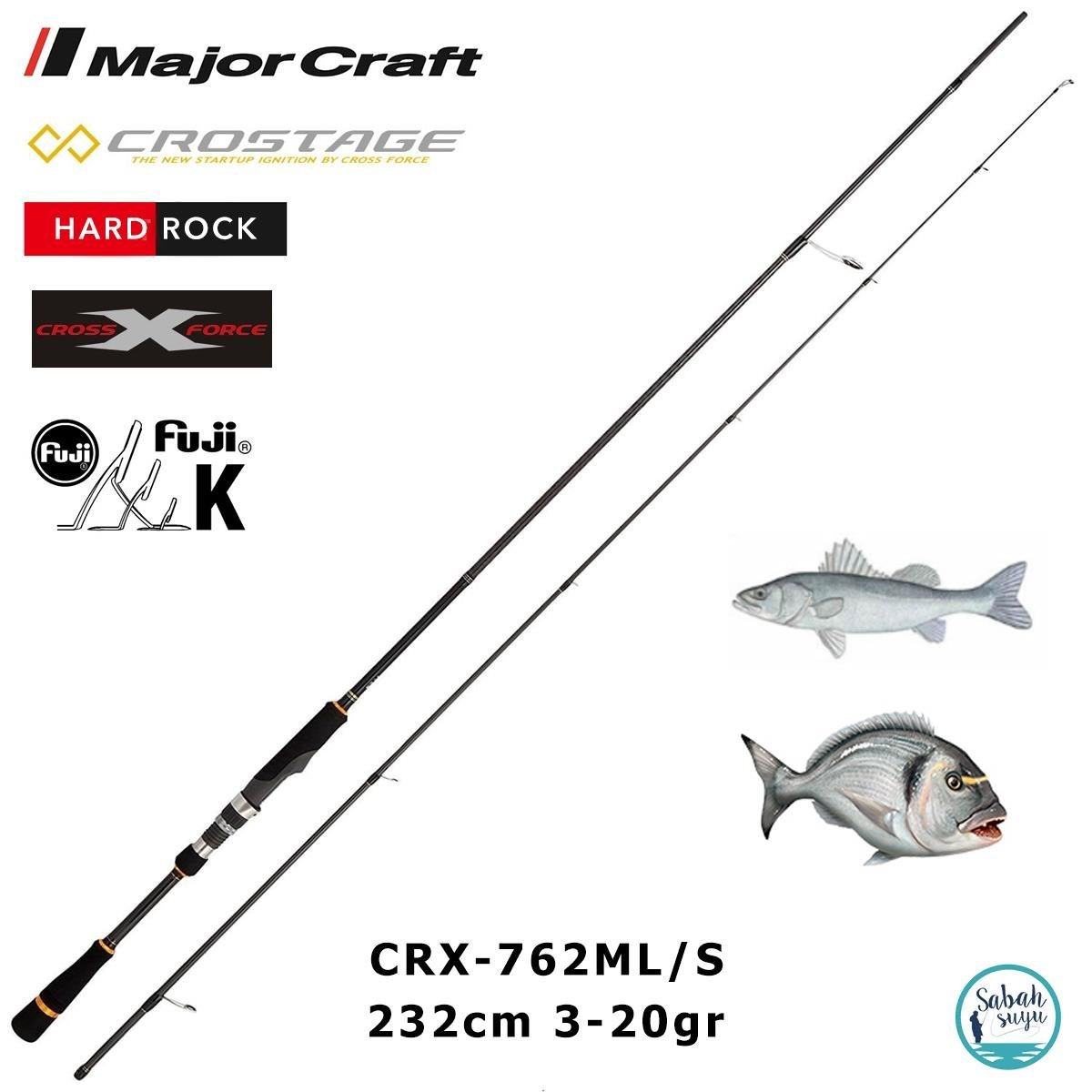 Major Craft Crostage CRX-762ML/S Hard Rock 232cm 3-20gr (2P) Spin Kamış