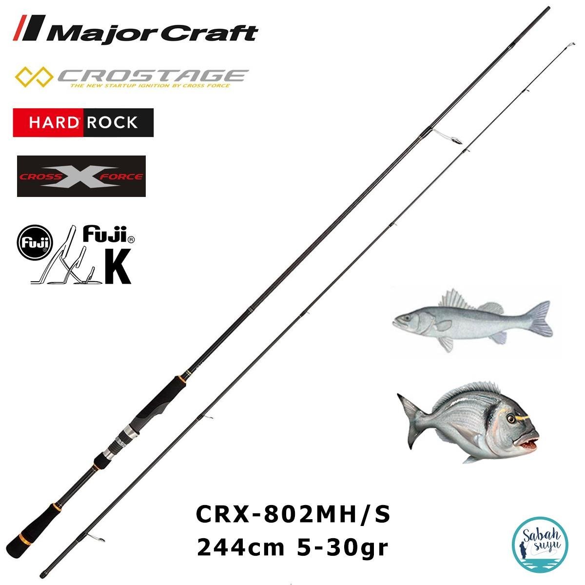 Major Craft Crostage CRX-802MH/S Hard Rock 244cm 5-30gr (2P) Spin Kamış