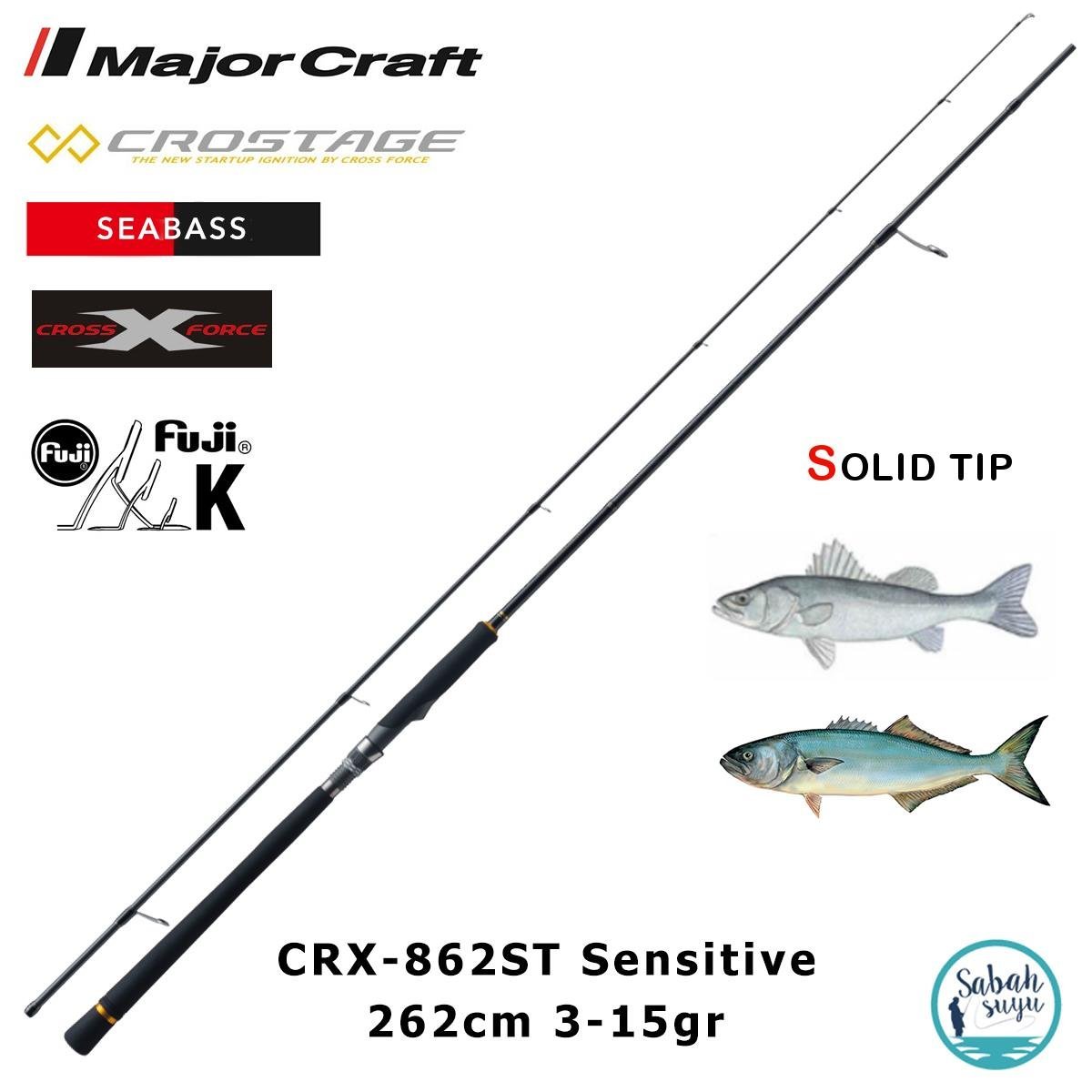 Major Craft Crostage CRX-862ST Seabass Solid 262cm 3-15gr (2P) Spin Kamış