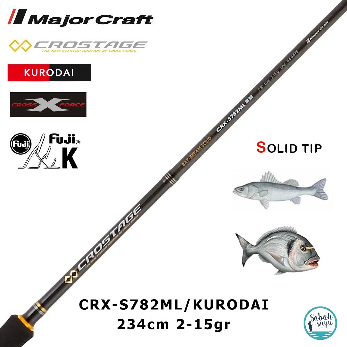 Major Craft Crostage CRX-S782ML/Kurodai Solid 234cm 2-15gr (2P) LRF Kamış