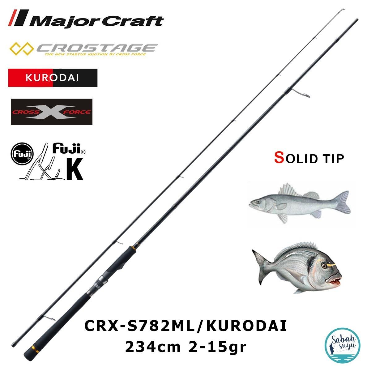 Major Craft Crostage CRX-S782ML/Kurodai Solid 234cm 2-15gr (2P) LRF Kamış
