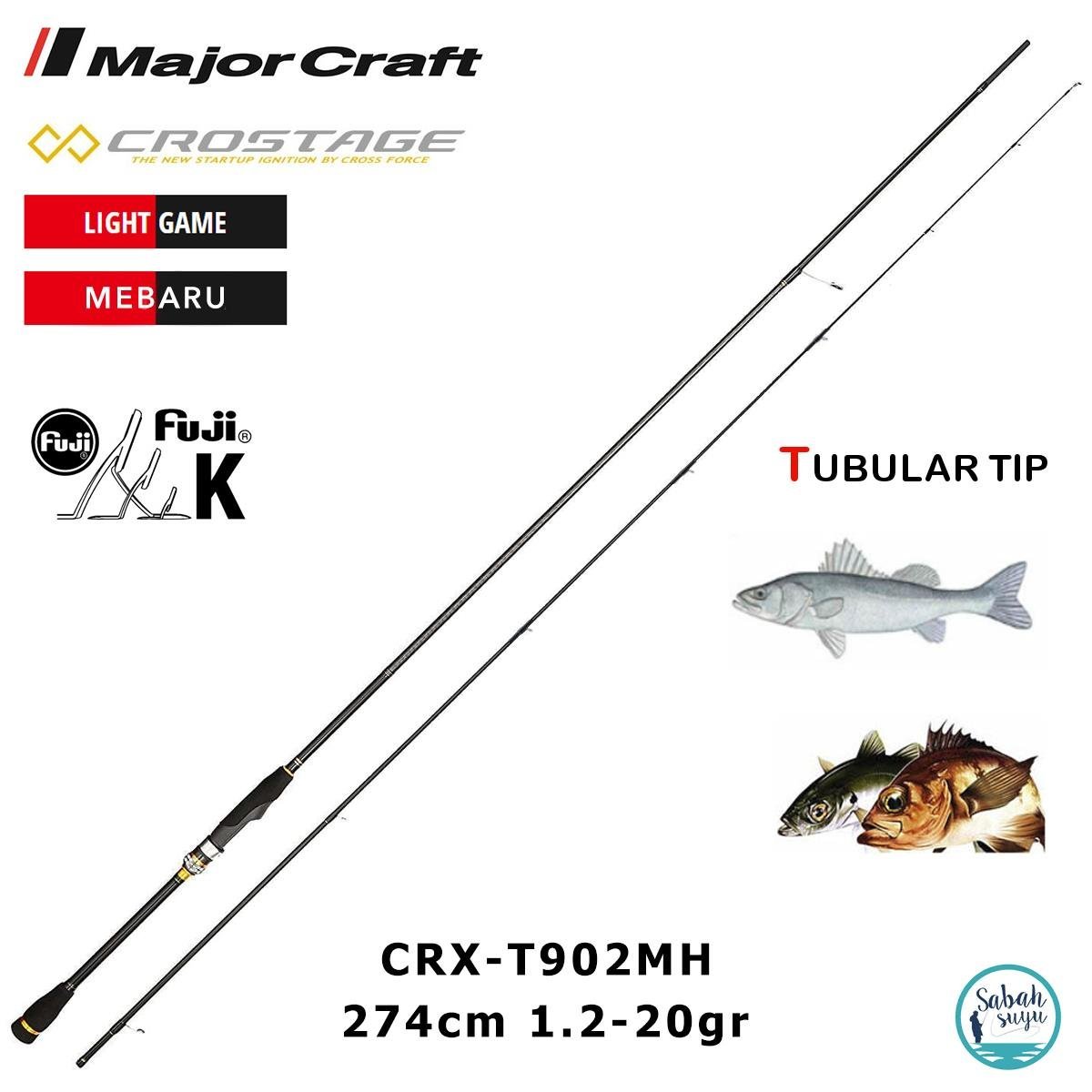 Major Craft Crostage CRX-T902MH Tubular 274cm 1.2-20gr (2P) LRF+Microjig Kamış