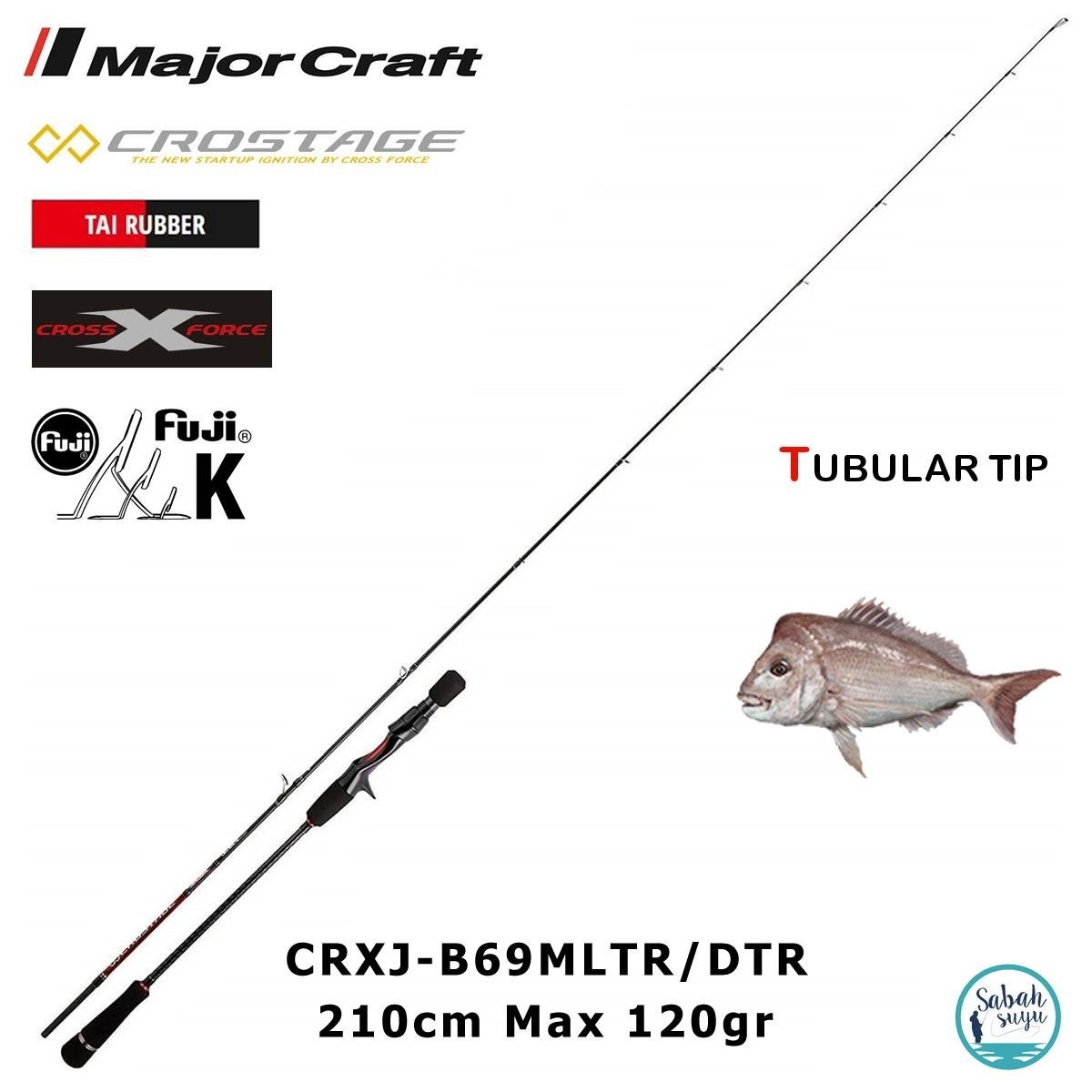 Major Craft Crostage CRXJ-B69MLTR/DTR 210cm Max 120gr (S2P) Tetikli Tai Rubber Kamış