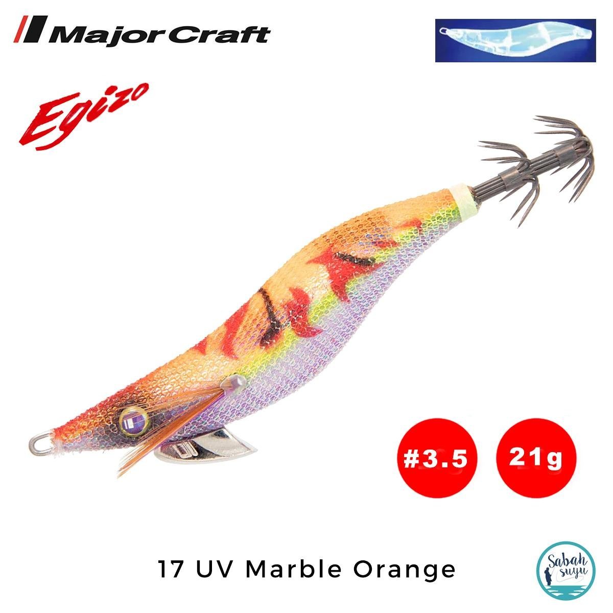 Major Craft Egi Sutte Kalamar Zokası EGZ-3.5 21gr #17 UV Marble Orange