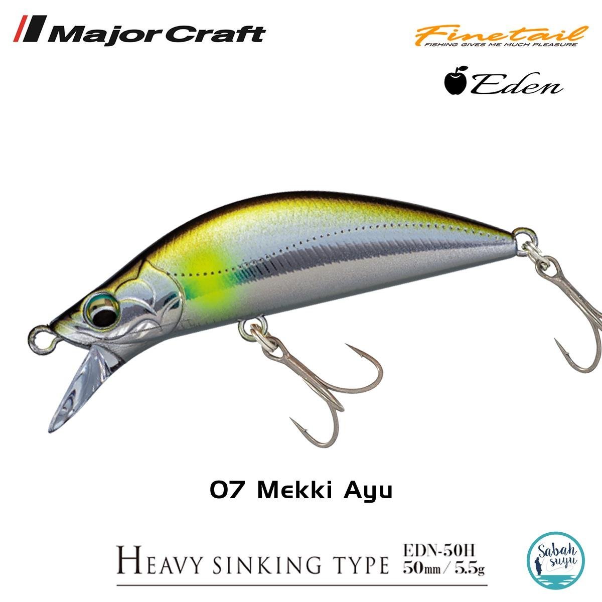 Major Craft Finetail Eden 50HS 5.5gr LRF Sahte Balık # 07 Mekki Ayu