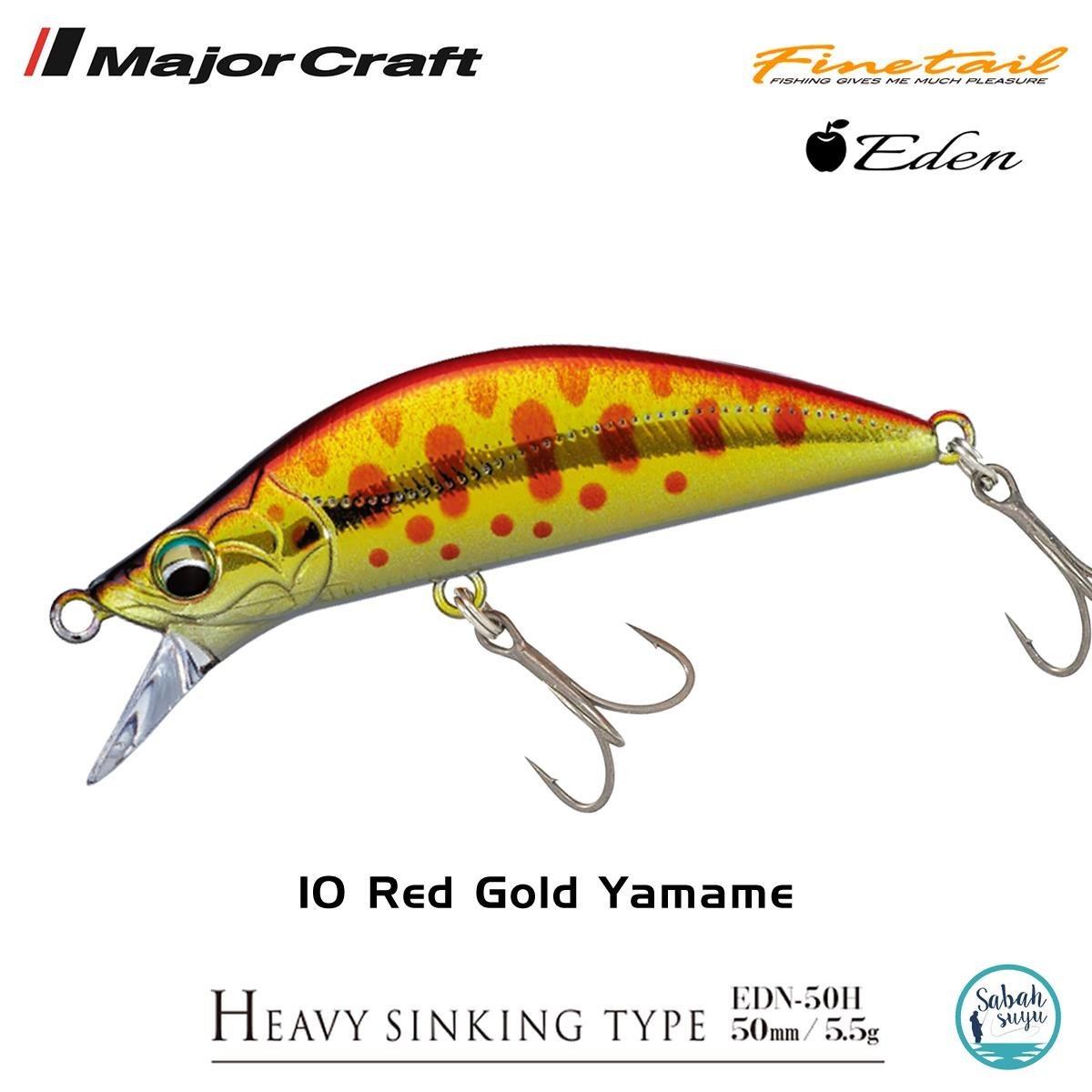 Major Craft Finetail Eden 50HS 5.5gr LRF Sahte Balık # 10 Red Gold Yamame
