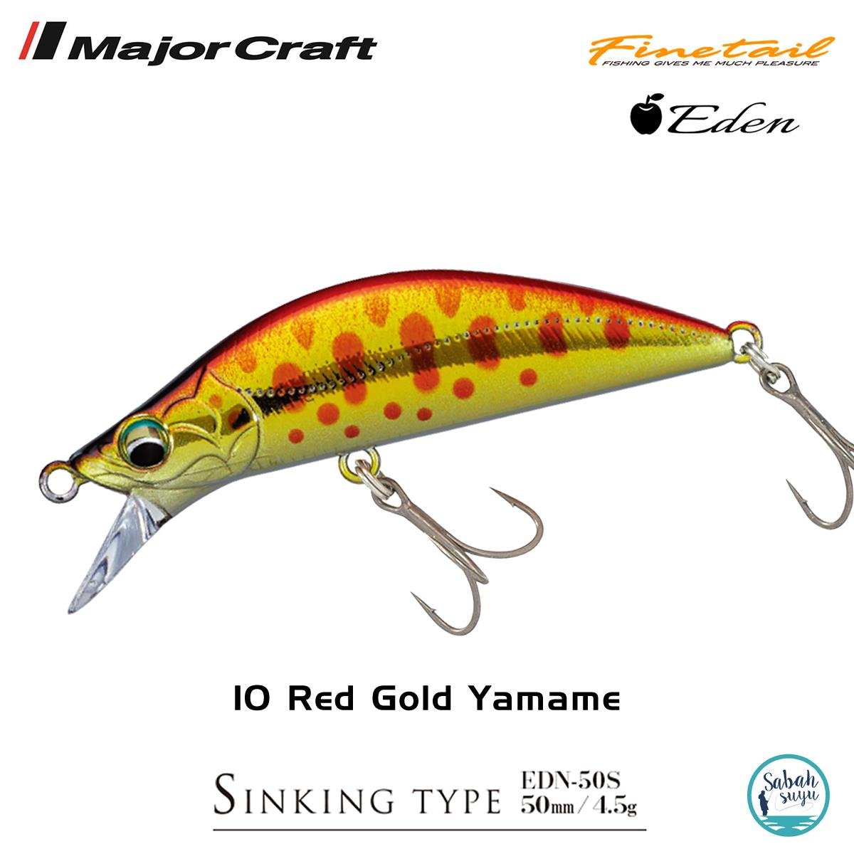 Major Craft Finetail Eden 50S 4.5gr LRF Sahte Balık # 10 Red Gold Yamame
