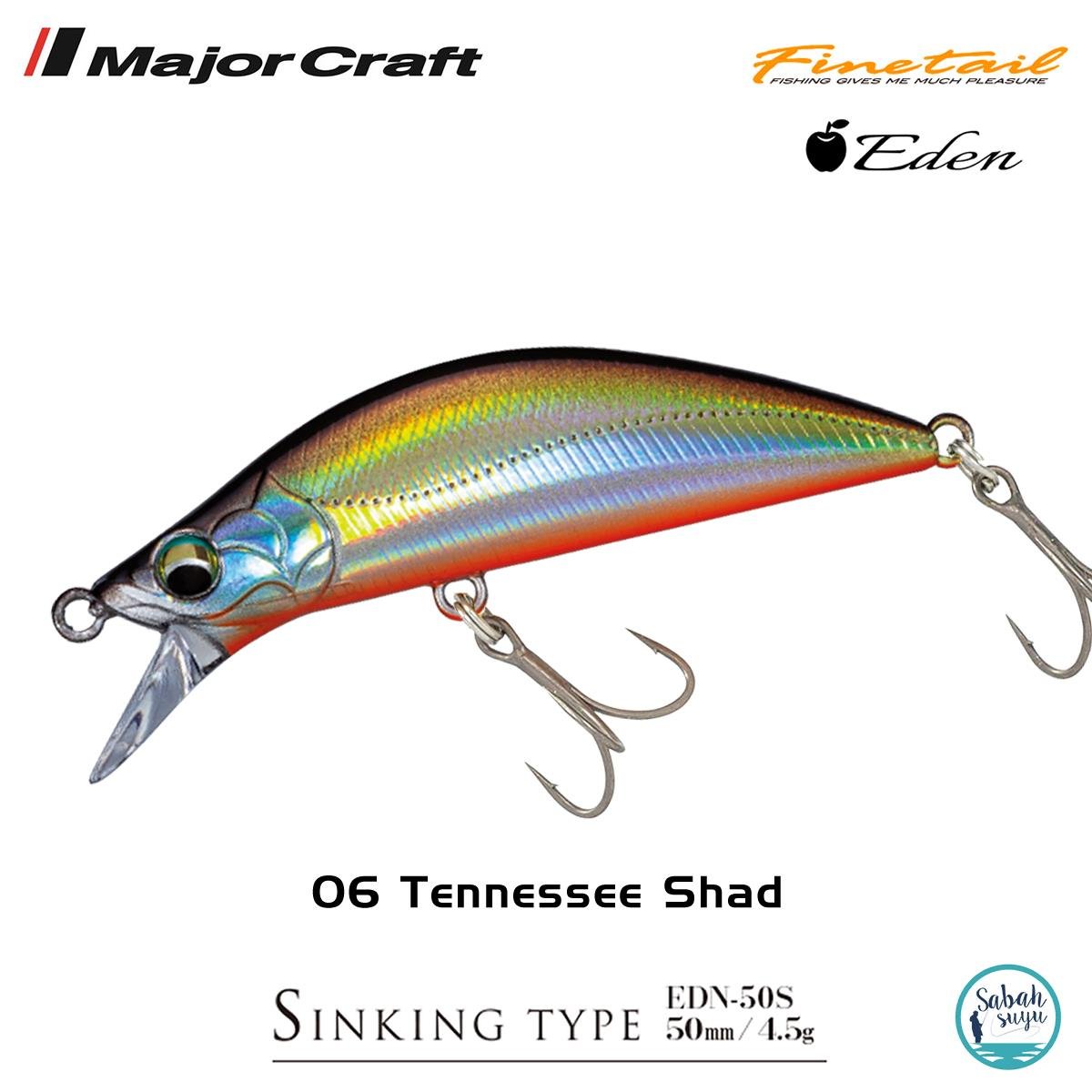 Major Craft Finetail Eden 50S 4.5gr LRF Sahte Balık # 06 Tennessee Shad