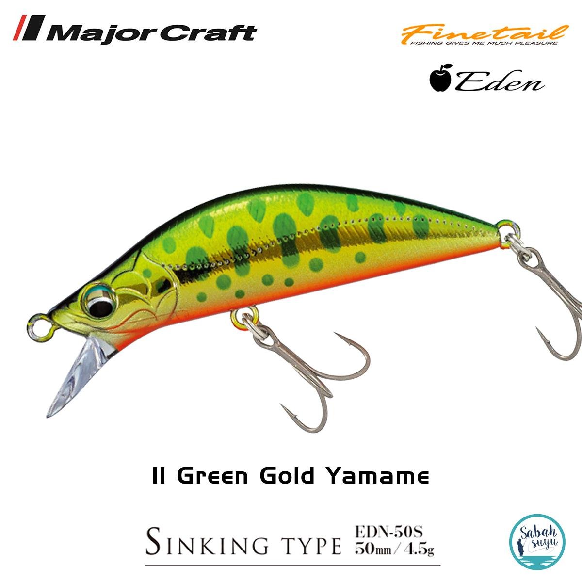 Major Craft Finetail Eden 50S 4.5gr LRF Sahte Balık # 11 Green Gold Yamame